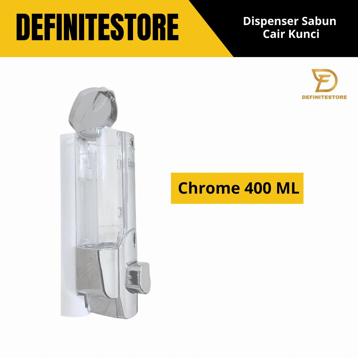 TEMPAT SABUN CAIR SOAP DISPENSER MODEL PENCET BULAT ELEGAN-CHROME
