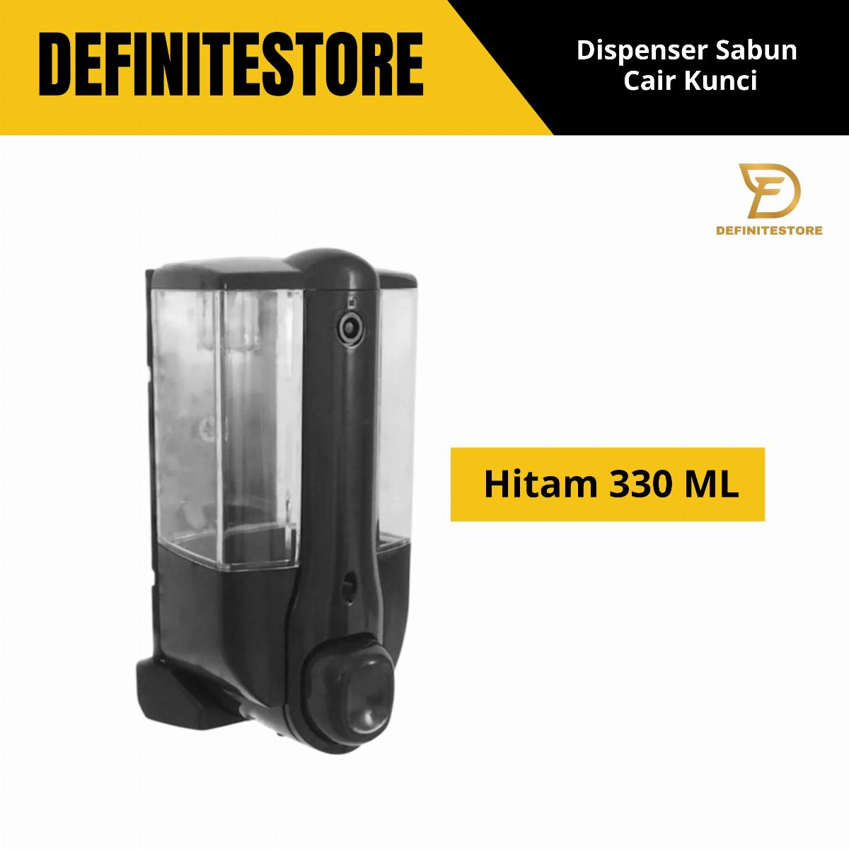 TEMPAT SABUN CAIR SOAP DISPENSER MODEL PENCET BULAT ELEGAN-HITAM
