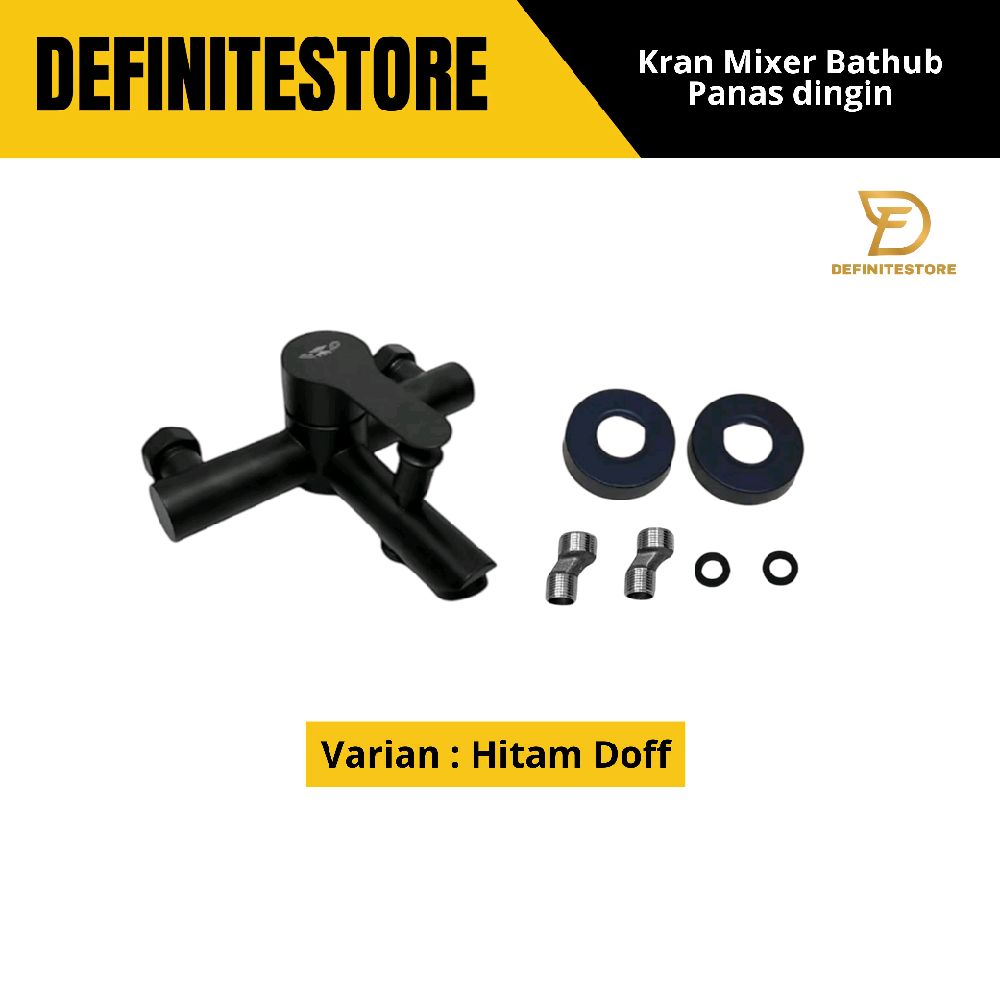 KRAN MIXER BATHUB PANAS DINGIN HITAM FULL STAINLESS SUS 304