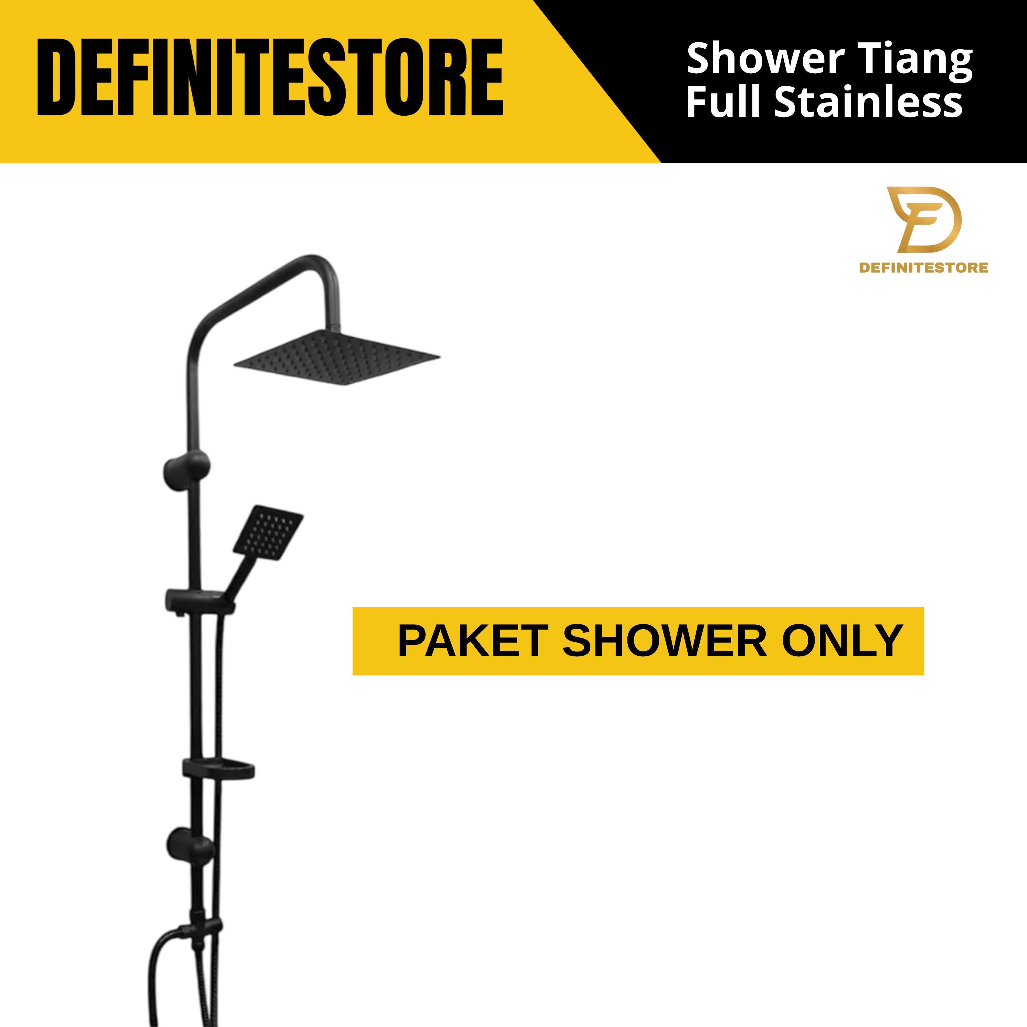 SHOWER TIANG SET  STAINLESS SUS 304 HITAM-ONLY