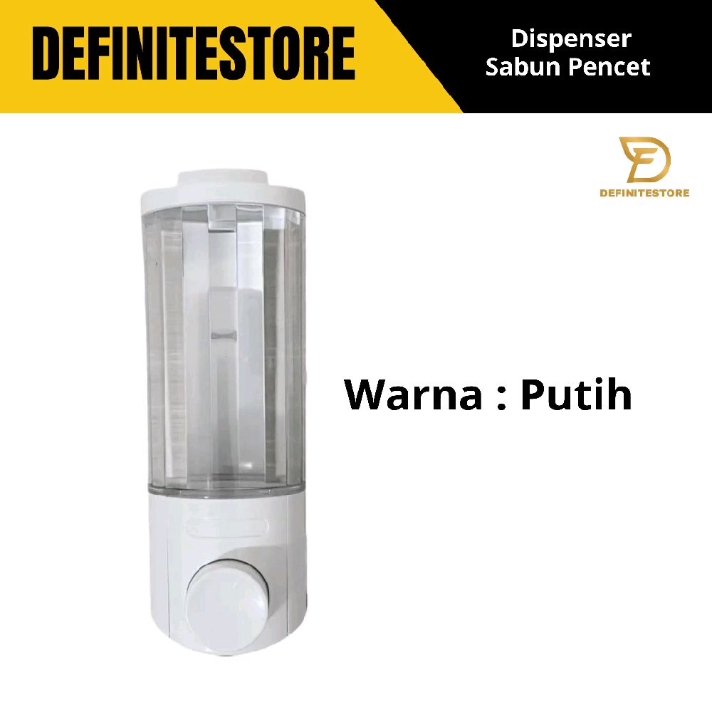 TEMPAT SABUN CAIR SOAP DISPENSER MODEL PENCET BULAT ELEGAN-PUTIH