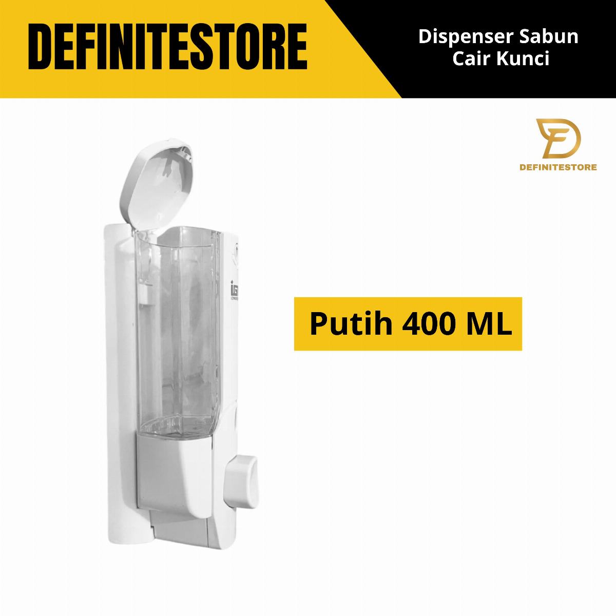 TEMPAT SABUN CAIR SOAP DISPENSER MODEL PENCET BULAT ELEGAN-WHITE