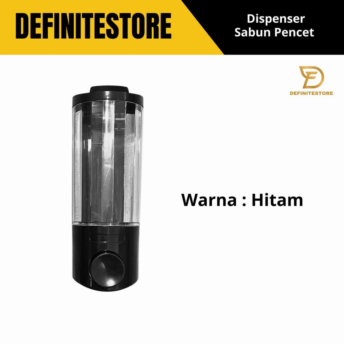 TEMPAT SABUN CAIR SOAP DISPENSER MODEL PENCET BULAT ELEGAN-HITAM