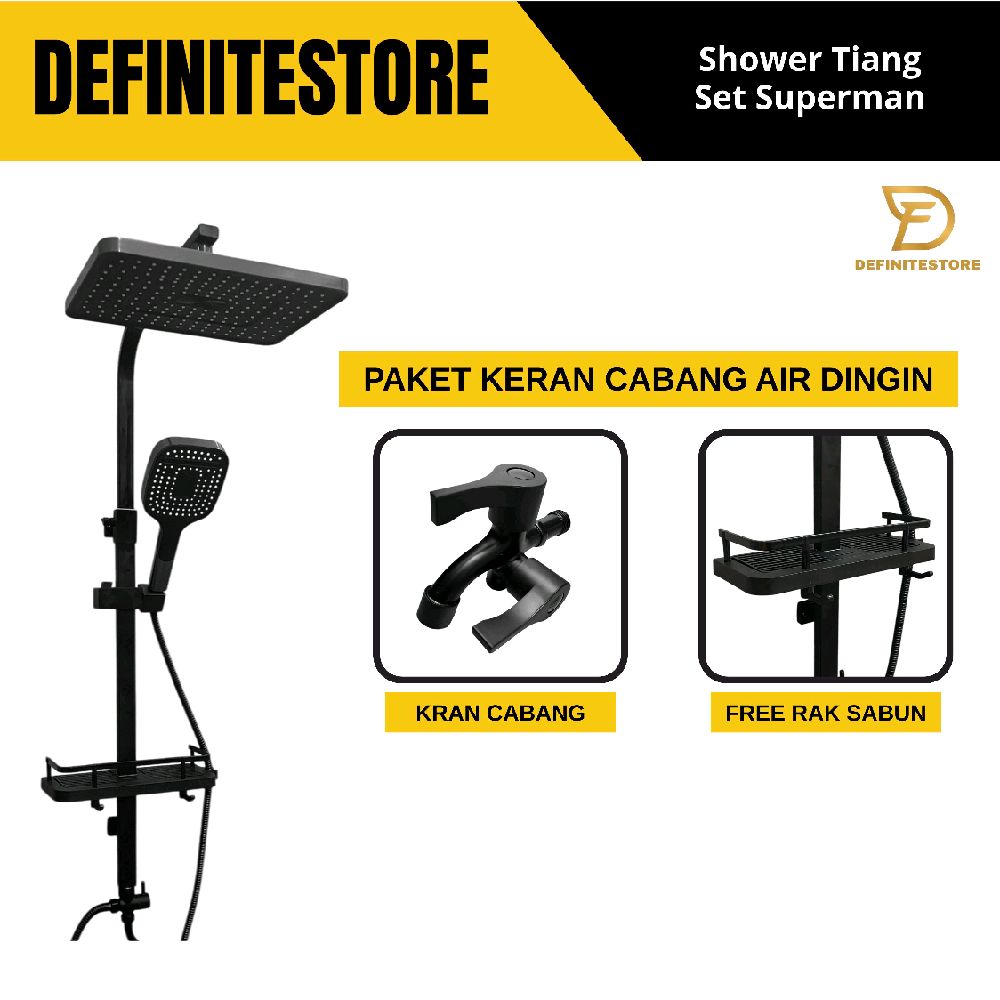 SHOWER TIANG STAINLESS SUS 304 SUPERMAN+KRAN CABANG